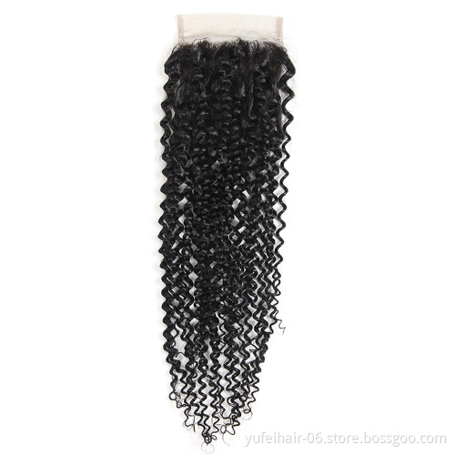 YF Factory Wholesale Transparent Lace and HD Lace 5*5 6*6 7*7 Closure 100% Unprocessed Brazilian Virgin Hair Natural Black